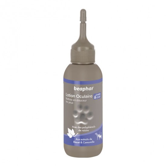 Beaphar Lotion nettoyante oculaire chien et chat 125ml