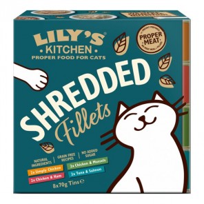 Lily's Kitchen Shredded Fillets multipack pour chat 8 x 70gr