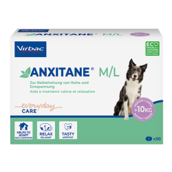 Virbac Anxitane M/L chien + 10kg boîte de 30 comprimés
