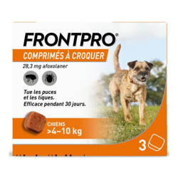 Frontpro anti-puces et tiques pour chien 4-10 kg