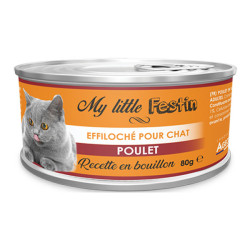 Agecom My Little Festin chat effiloché poulet 80gr