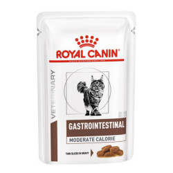 Royal Canin Gastrointestinal Calories Modérées chat adulte émincé sauce 12 sachets de 85gr