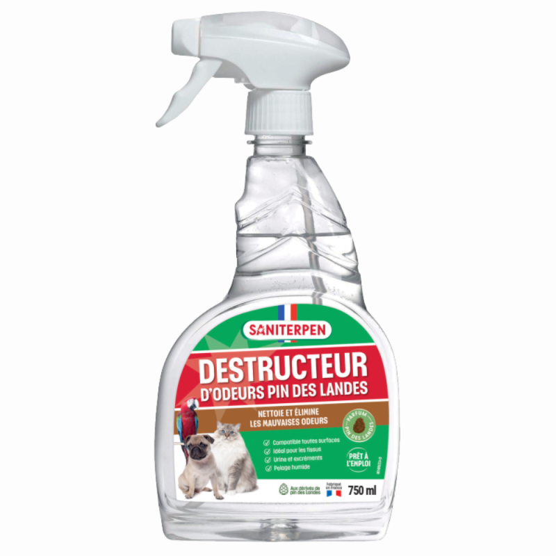 Saniterpen Destructeur d'Odeurs pin des landes 750ml
