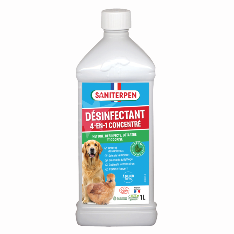 Saniterpen Désinfectant 4-en-1 Concentré 1L