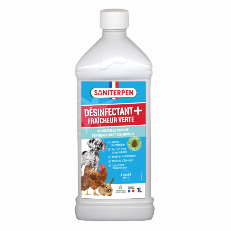 Saniterpen Désinfectant Plus fraîcheur verte 1L