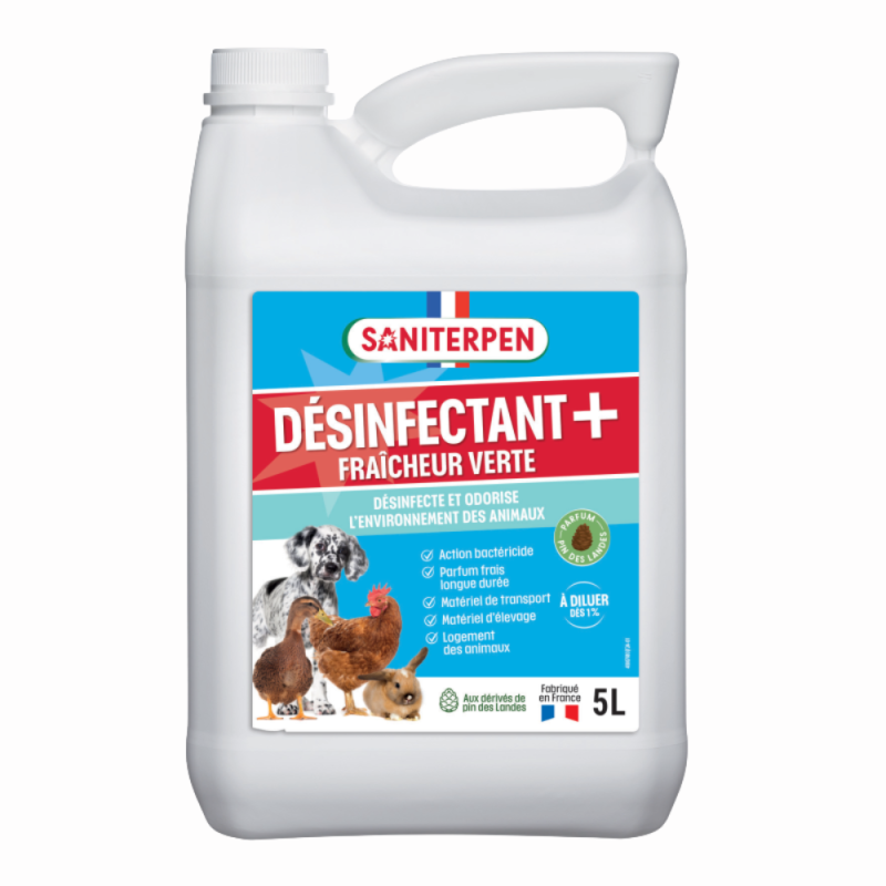 Saniterpen Désinfectant Plus fraîcheur verte 5L