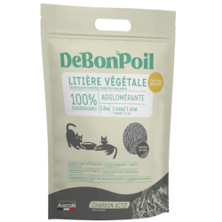Agecom Essentiel Litière naturelle charbon actif 6L