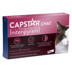 Capstar chat 11,4mg nitenpyram 6 comprimés