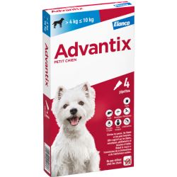 Advantix Petit Chien de 4 kg à 10 kg 4 pipettes