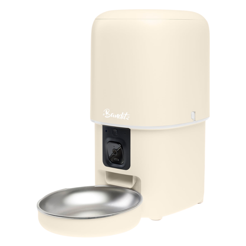 Bandit Distributeur de Croquettes Intelligent crème 4L